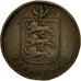 Coin, Guernsey, Double, 1830, Heaton, EF(40-45), Copper, KM:1