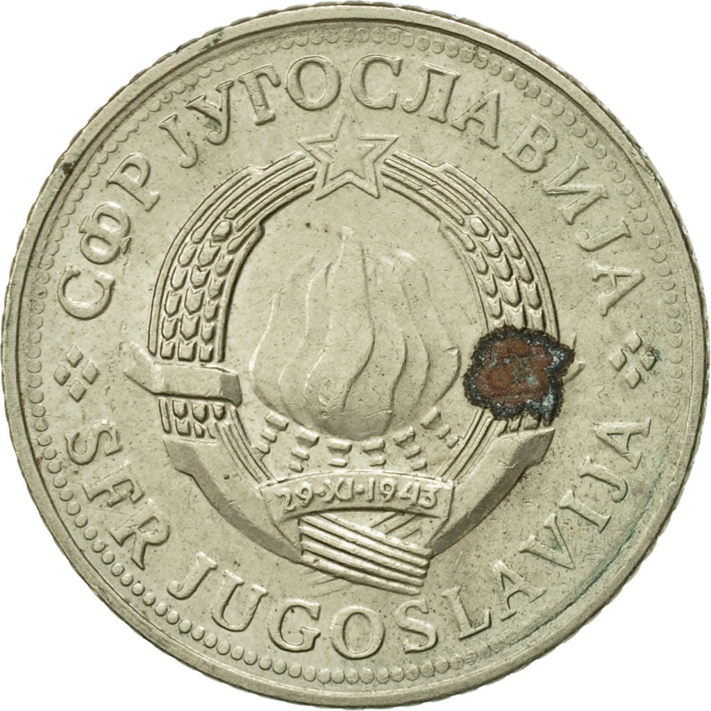 Coin, Yugoslavia, 2 Dinara, 1981, AU(50-53), Copper-Nickel-Zinc, KM:57