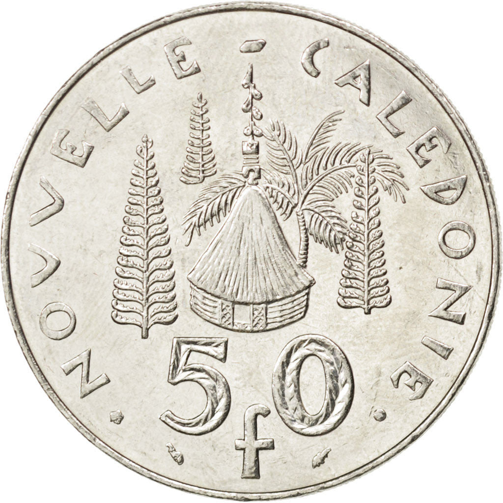 NEW CALEDONIA, 50 Francs, 1992, Paris, KM #13, MS(63), Nickel, 33, Lecompte...