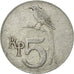 Moneda, Indonesia, 5 Rupiah, 1970, MBC, Aluminio, KM:22