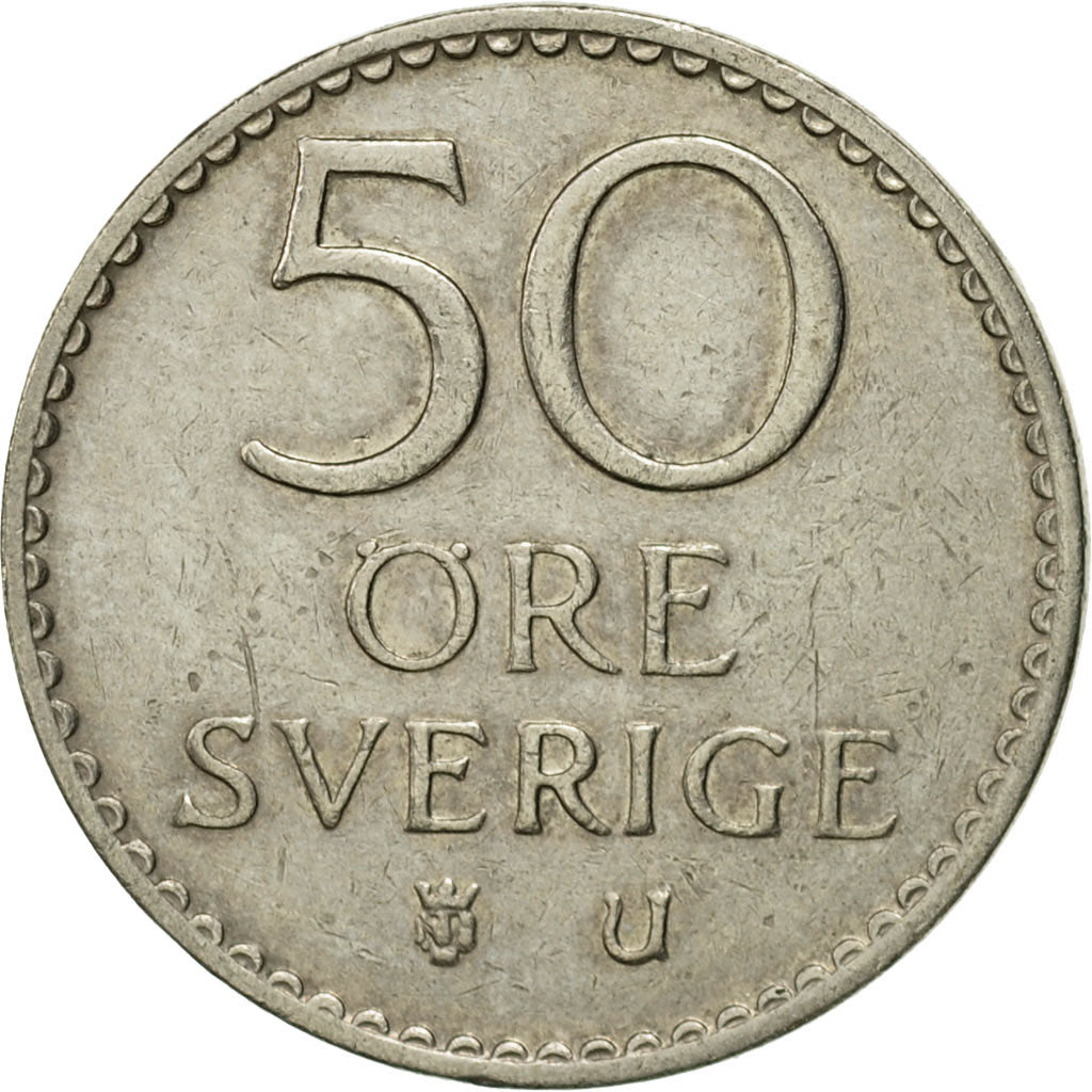 Münze, Schweden, Gustaf VI, 50 Öre, 1973, SS, Copper-nickel, KM:837