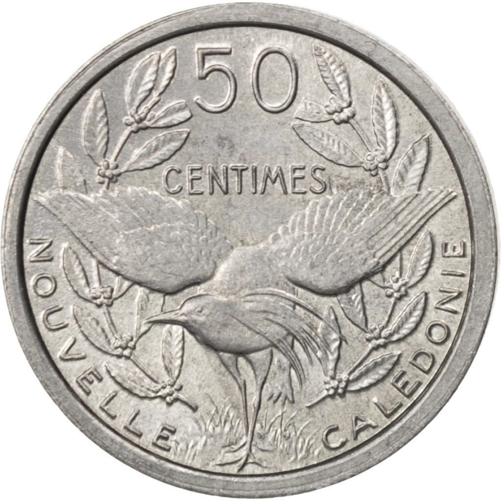 NEW CALEDONIA, 50 Centimes, 1949, Paris, KM #1, MS(64), Aluminum, 18, Lecompte..