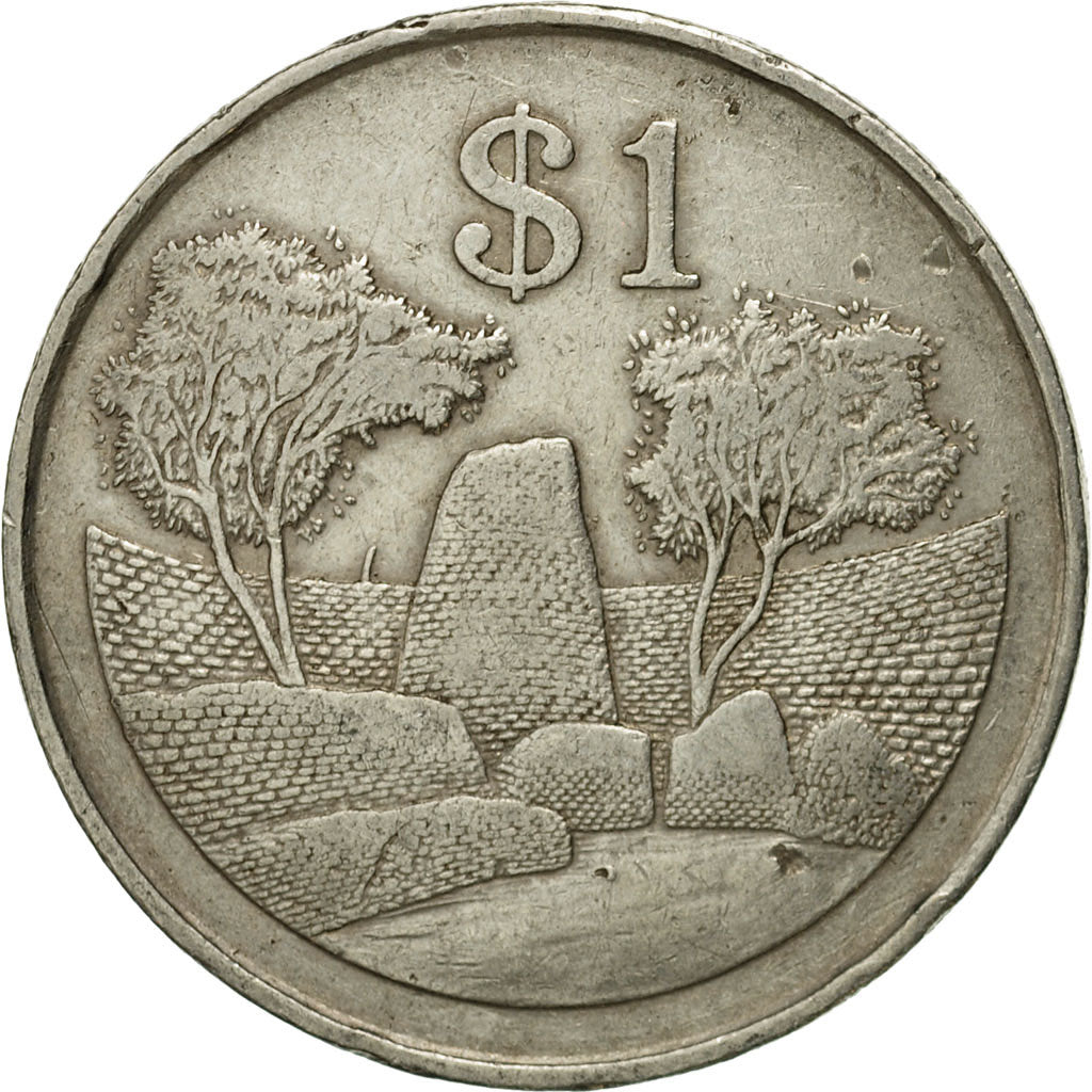 Coin, Zimbabwe, Dollar, 1980, EF(40-45), Copper-nickel, KM:6