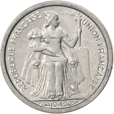 NEW CALEDONIA, 50 Centimes, 1949, Paris, KM #1, MS(64), Aluminum, 18, Lecompte..