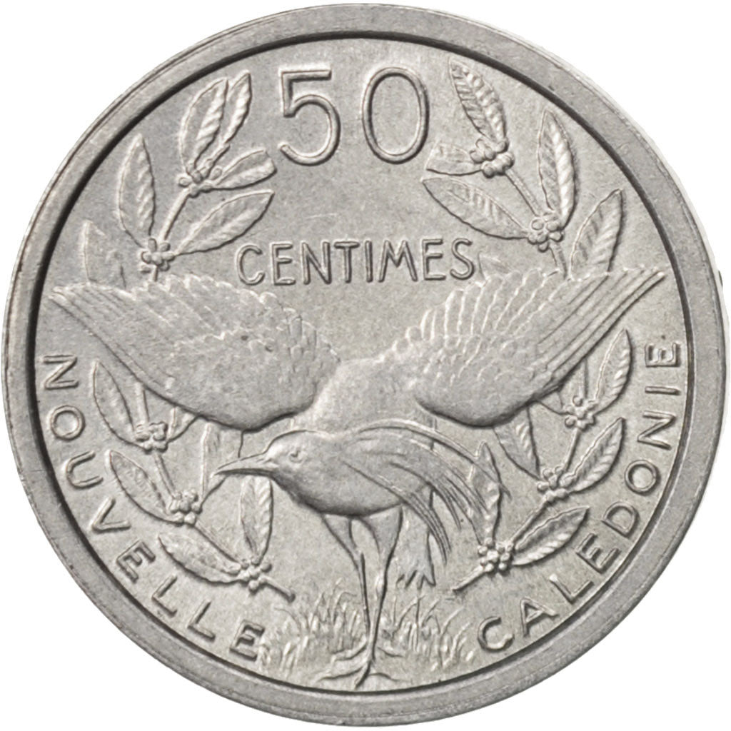 NEW CALEDONIA, 50 Centimes, 1949, Paris, KM #1, MS(64), Aluminum, 18, Lecompte..