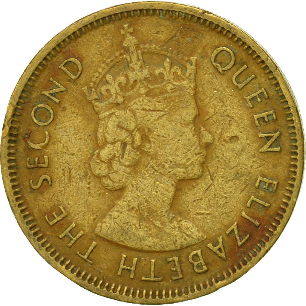 Moneta, Hong Kong, Elizabeth II, 10 Cents, 1963, BB, Nichel-ottone, KM:28.1