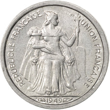 NEW CALEDONIA, 50 Centimes, 1949, Paris, KM #1, MS(63), Aluminum, 18, Lecompte..