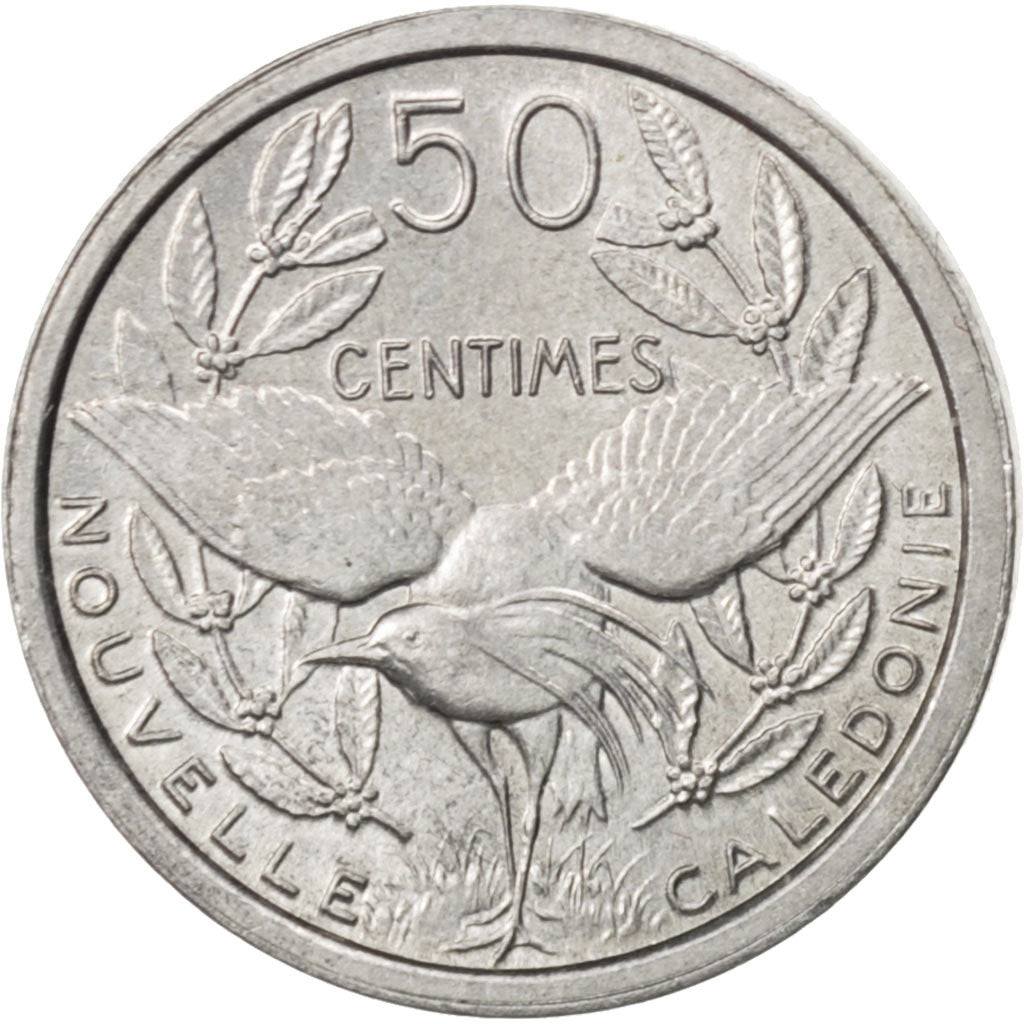 NEW CALEDONIA, 50 Centimes, 1949, Paris, KM #1, MS(63), Aluminum, 18, Lecompte..