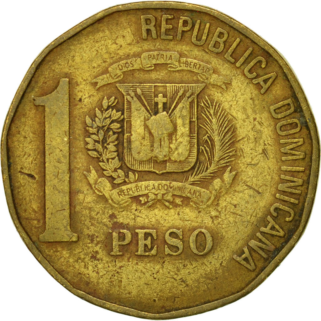 Monnaie, Dominican Republic, Peso, 1991, TTB, Laiton, KM:80.1