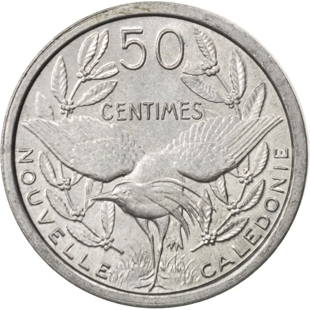 NEW CALEDONIA, 50 Centimes, 1949, Paris, KM #1, MS(64), Aluminum, 18, Lecompte..