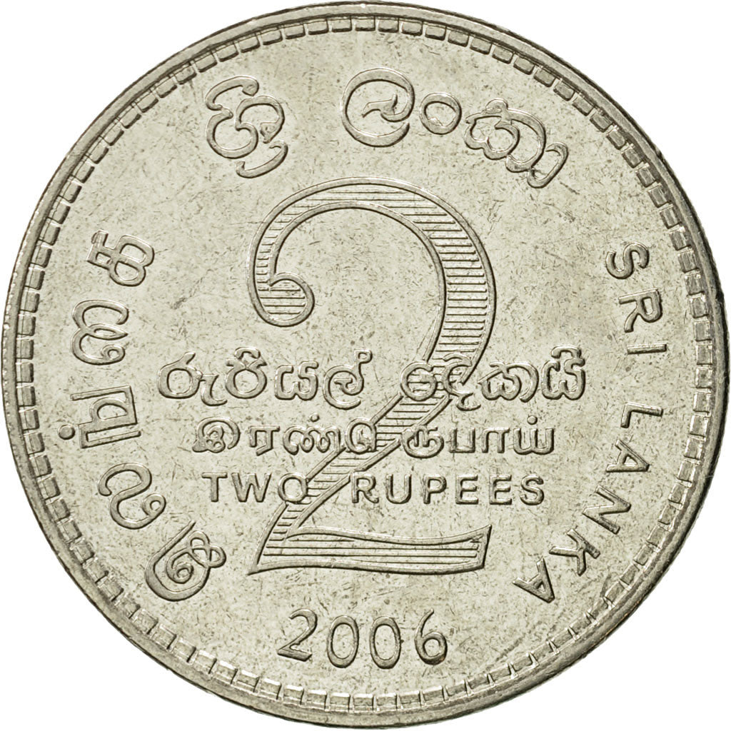 Monnaie, Sri Lanka, 2 Rupees, 2006, TTB+, Nickel Clad Steel, KM:147a