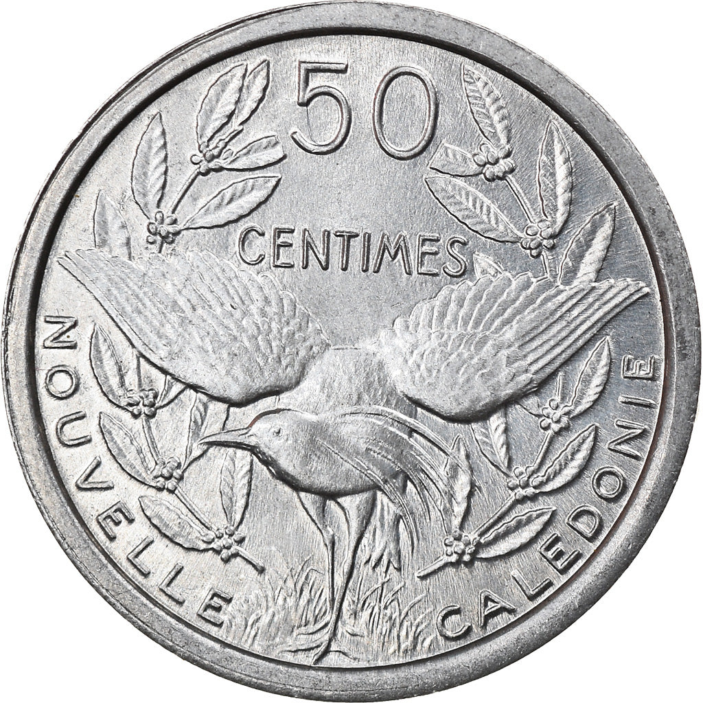 Coin, New Caledonia, 50 Centimes, 1949, MS(64), Aluminum, KM:1, Lecompte:33