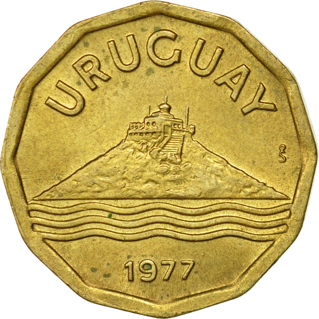 Münze, Uruguay, 20 Centesimos, 1977, Santiago, SS, Aluminum-Bronze, KM:67