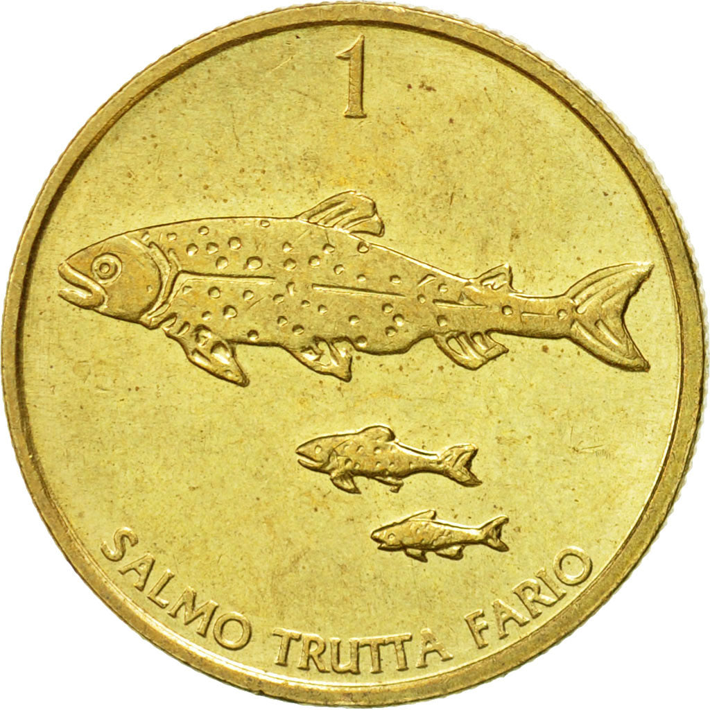 Coin, Slovenia, Tolar, 1995, AU(50-53), Nickel-brass, KM:4