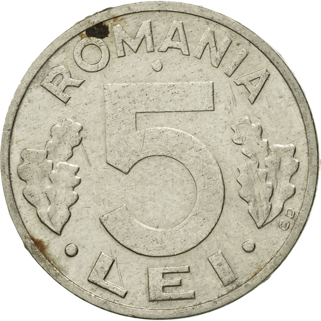 Monnaie, Roumanie, 5 Lei, 1995, TTB, Nickel plated steel, KM:114