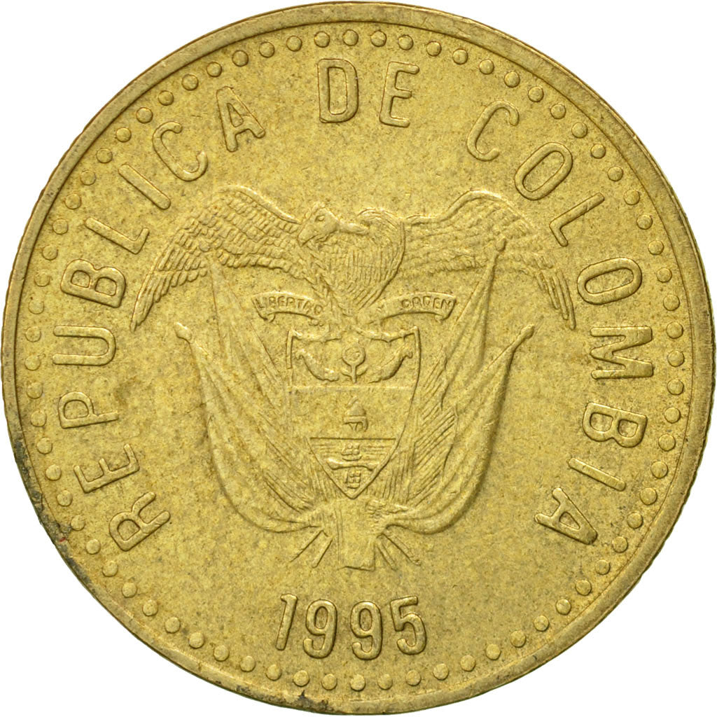 Coin, Colombia, 100 Pesos, 1995, EF(40-45), Aluminum-Bronze, KM:285.2