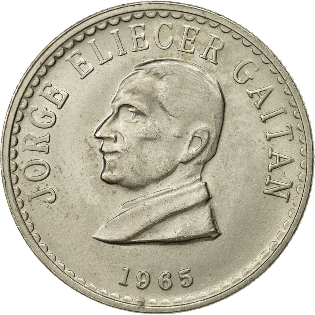 Coin, Colombia, 50 Centavos, 1965, AU(55-58), Copper-nickel, KM:225
