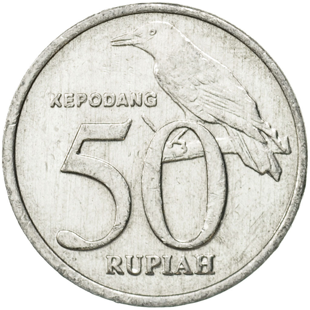 Coin, Indonesia, 50 Rupiah, 2001, EF(40-45), Aluminum, KM:60