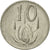 Moneda, Sudáfrica, 10 Cents, 1977, MBC, Níquel, KM:85