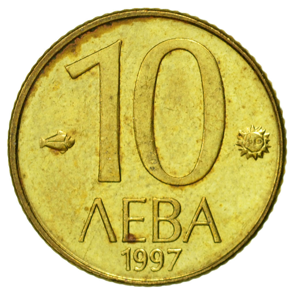 Coin, Bulgaria, 10 Leva, 1997, EF(40-45), Brass, KM:224