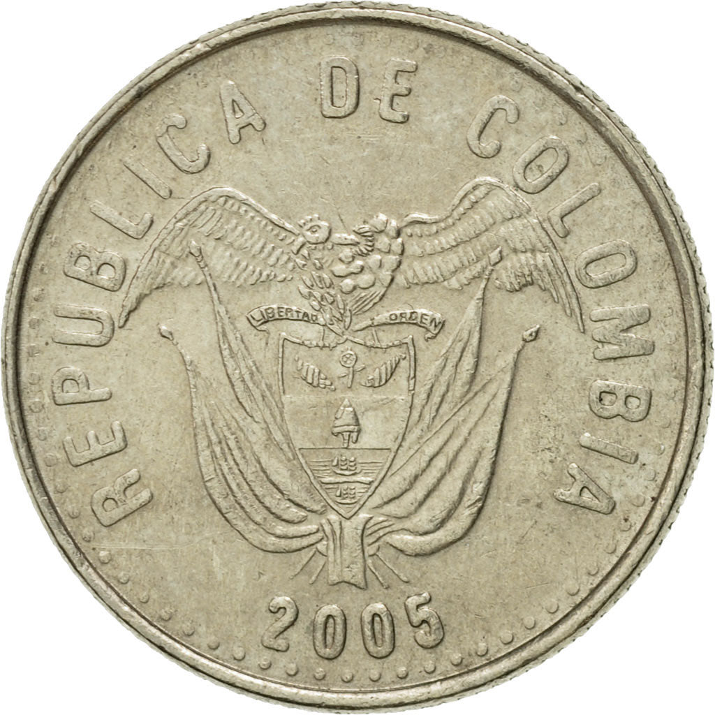 Moneta, Colombia, 50 Pesos, 2005, BB+, Rame-nichel-zinco, KM:283.2