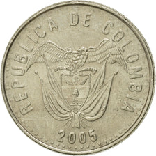Münze, Kolumbien, 50 Pesos, 2005, SS+, Copper-Nickel-Zinc, KM:283.2