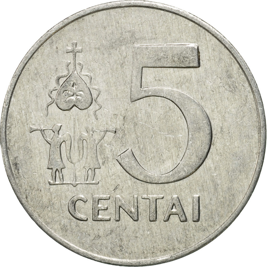 Moneta, Lituania, 5 Centai, 1991, BB, Alluminio, KM:87