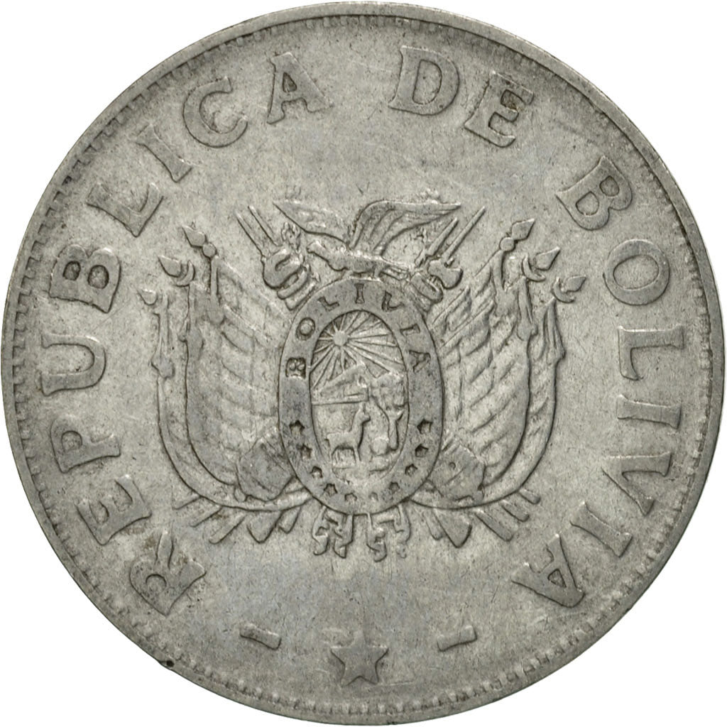 Coin, Bolivia, 50 Centavos, 1991, EF(40-45), Stainless Steel, KM:204
