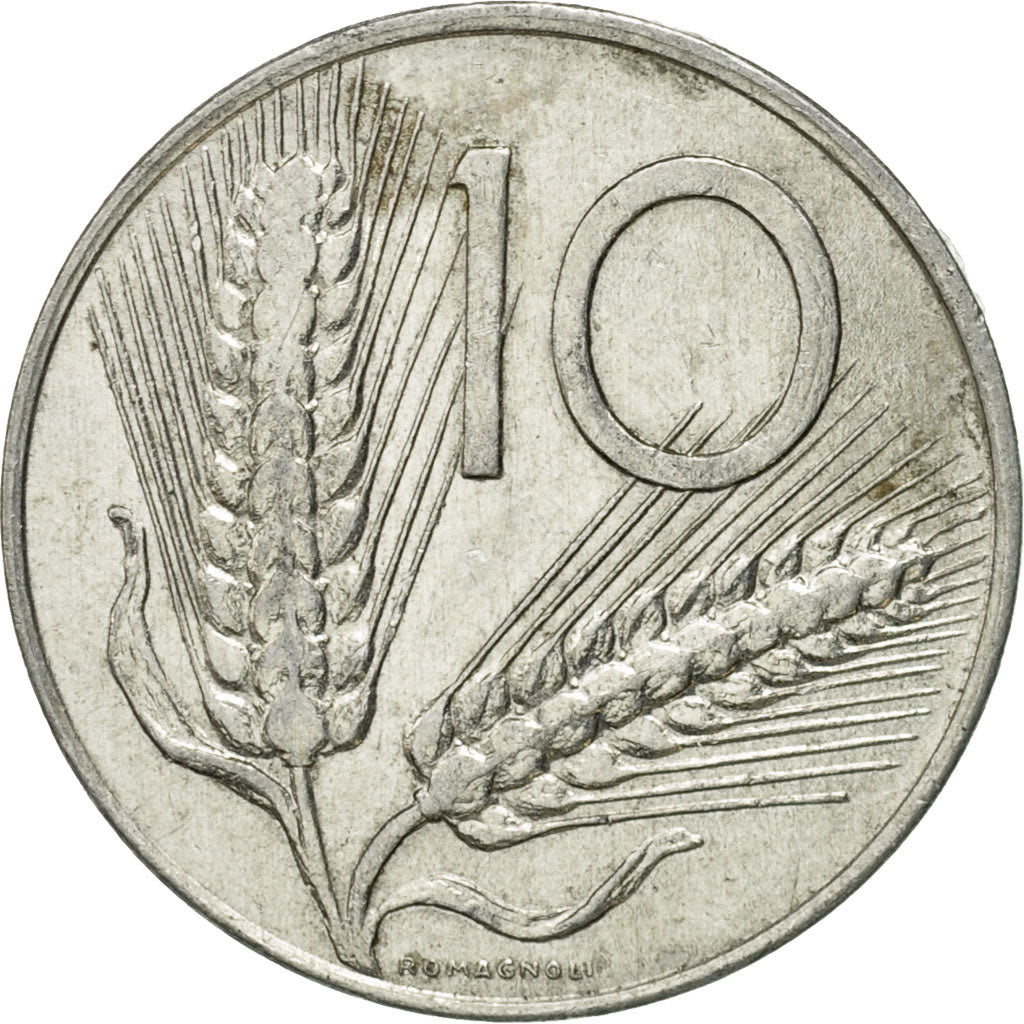Coin, Italy, 10 Lire, 1983, Rome, EF(40-45), Aluminum, KM:93