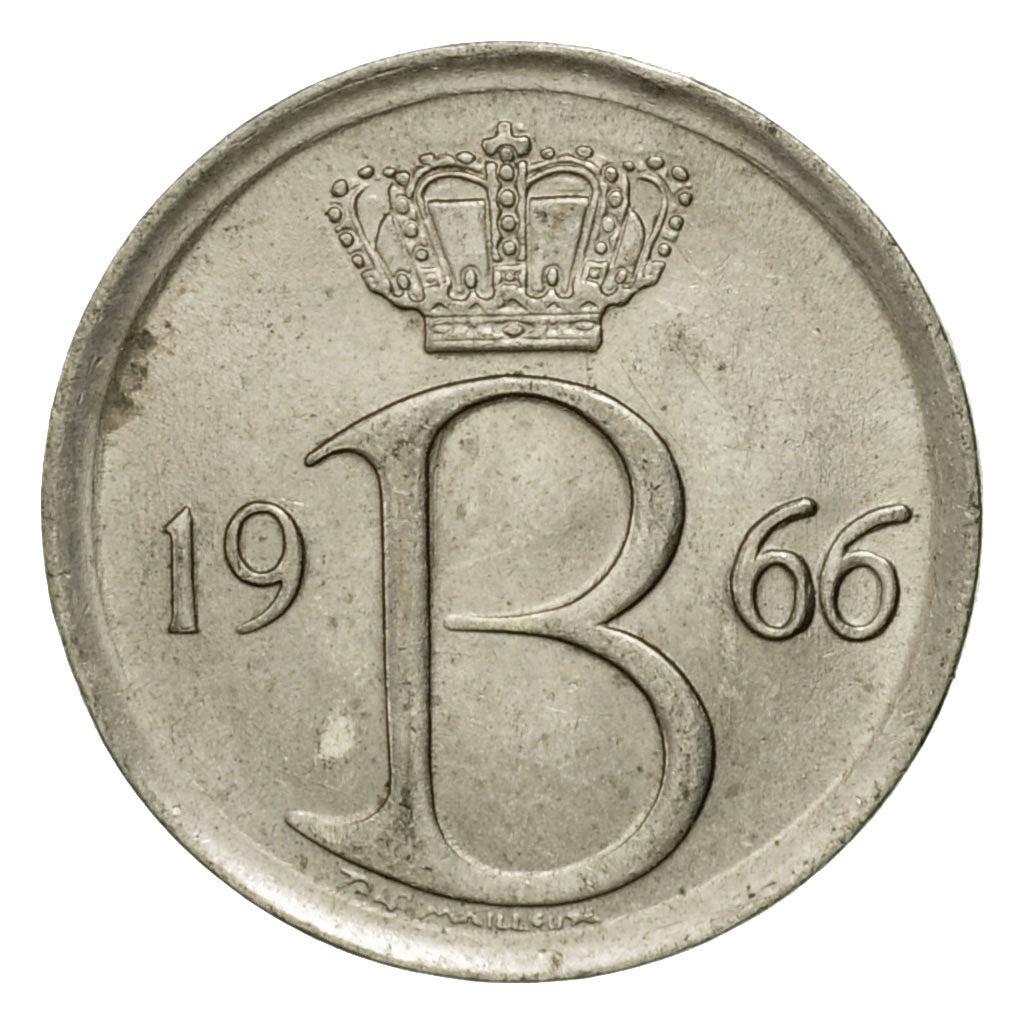 Coin, Belgium, 25 Centimes, 1966, Brussels, AU(55-58), Copper-nickel, KM:153.1