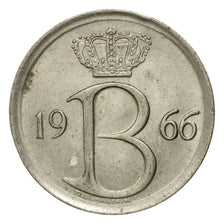 Coin, Belgium, 25 Centimes, 1966, Brussels, AU(55-58), Copper-nickel, KM:153.1
