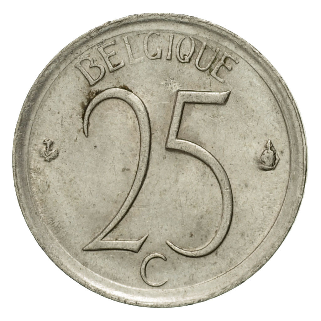 Coin, Belgium, 25 Centimes, 1966, Brussels, AU(55-58), Copper-nickel, KM:153.1