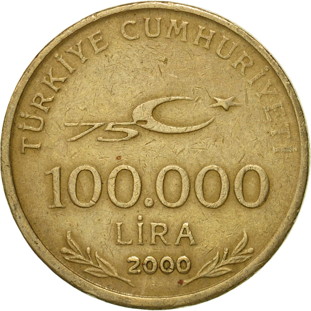 Monnaie, Turquie, 100000 Lira, 100 Bin Lira, 2000, TTB, Nickel-brass, KM:1078