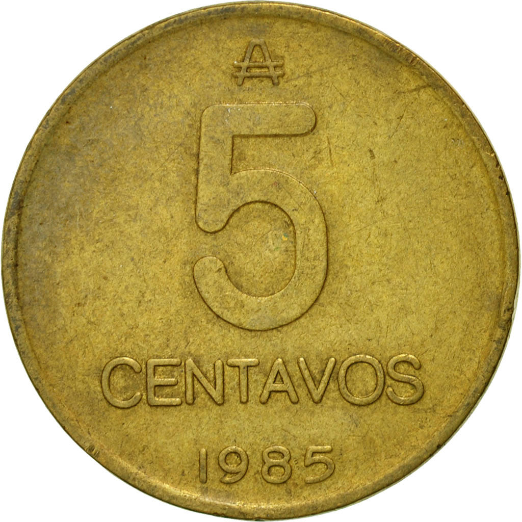 Coin, Argentina, 5 Centavos, 1985, EF(40-45), Brass, KM:97.1