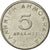 Moneta, Grecja, 5 Drachmes, 1990, EF(40-45), Miedź-Nikiel, KM:131