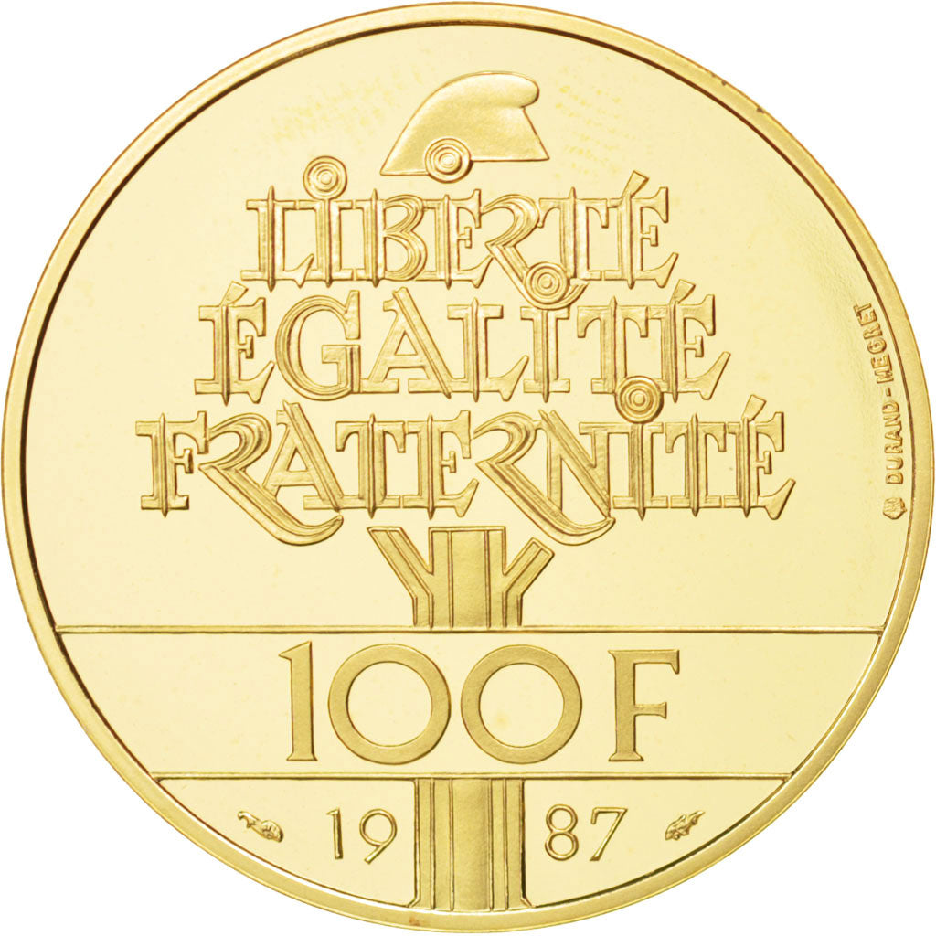 FRANCE, 100 Francs, 1987, KM #962b, MS(65-70), Gold, Gadoury #902, 17.00