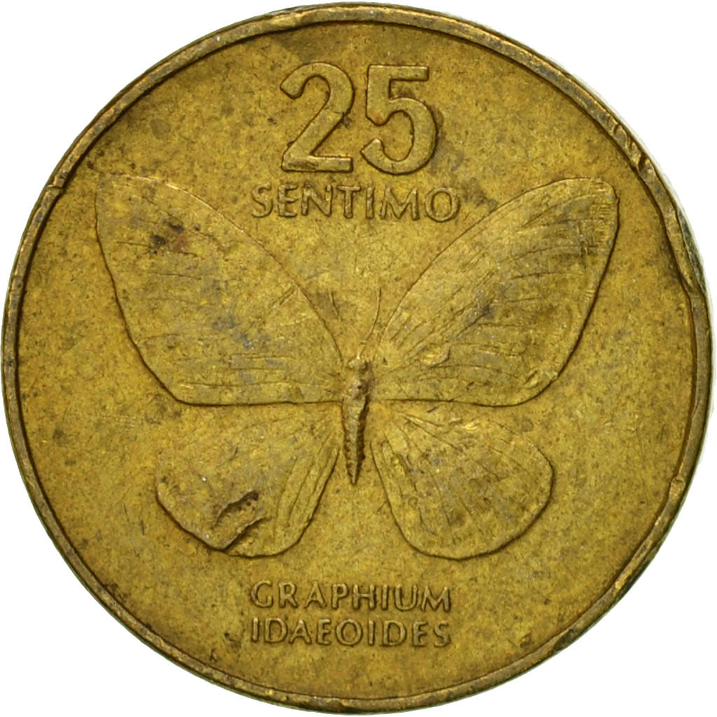 Coin, Philippines, 25 Sentimos, 1994, EF(40-45), Brass, KM:241.2
