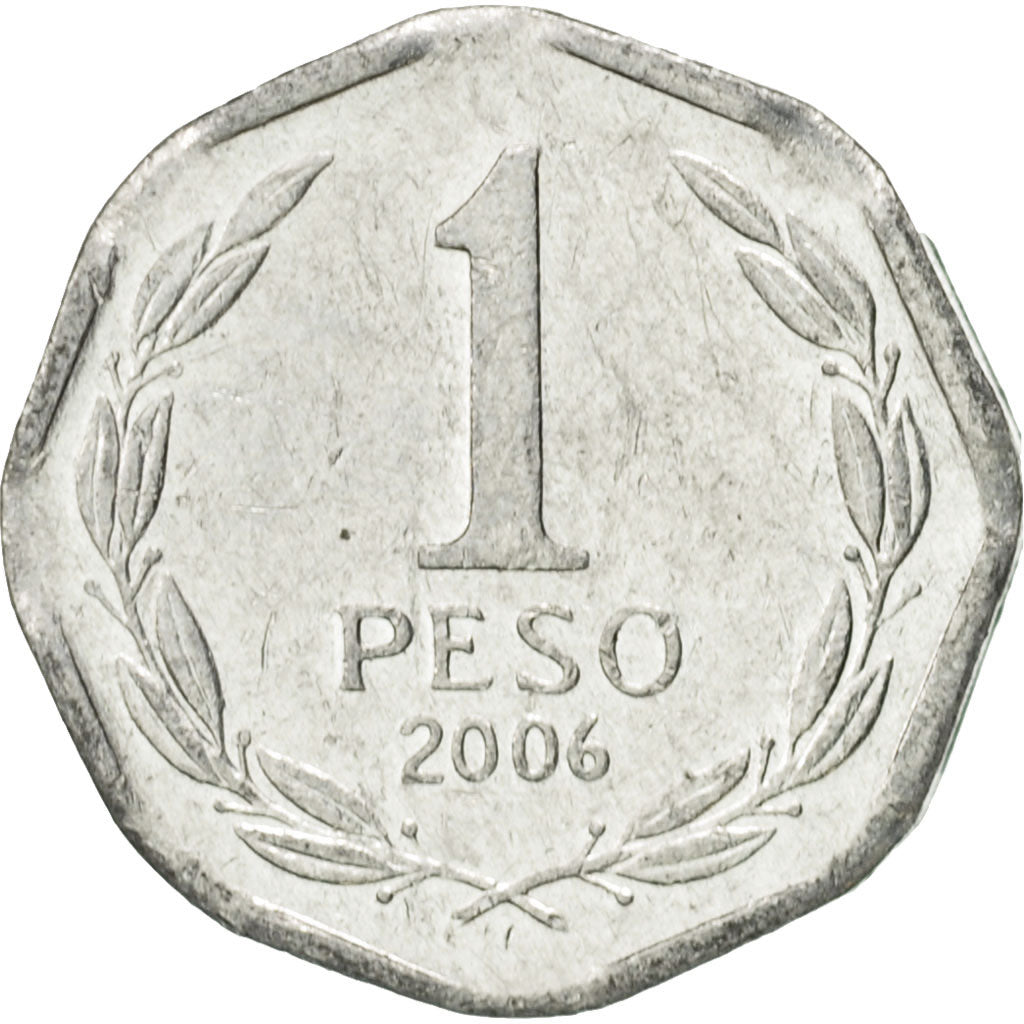 Moneta, Cile, Peso, 2006, Santiago, BB, Alluminio, KM:231