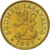 Moneda, Finlandia, 20 Pennia, 1963, Vantaa, MBC, Aluminio - bronce, KM:47