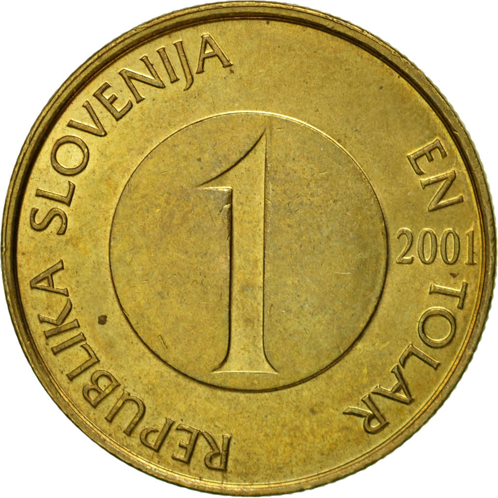 Münze, Slowenien, Tolar, 2001, SS, Nickel-brass, KM:4