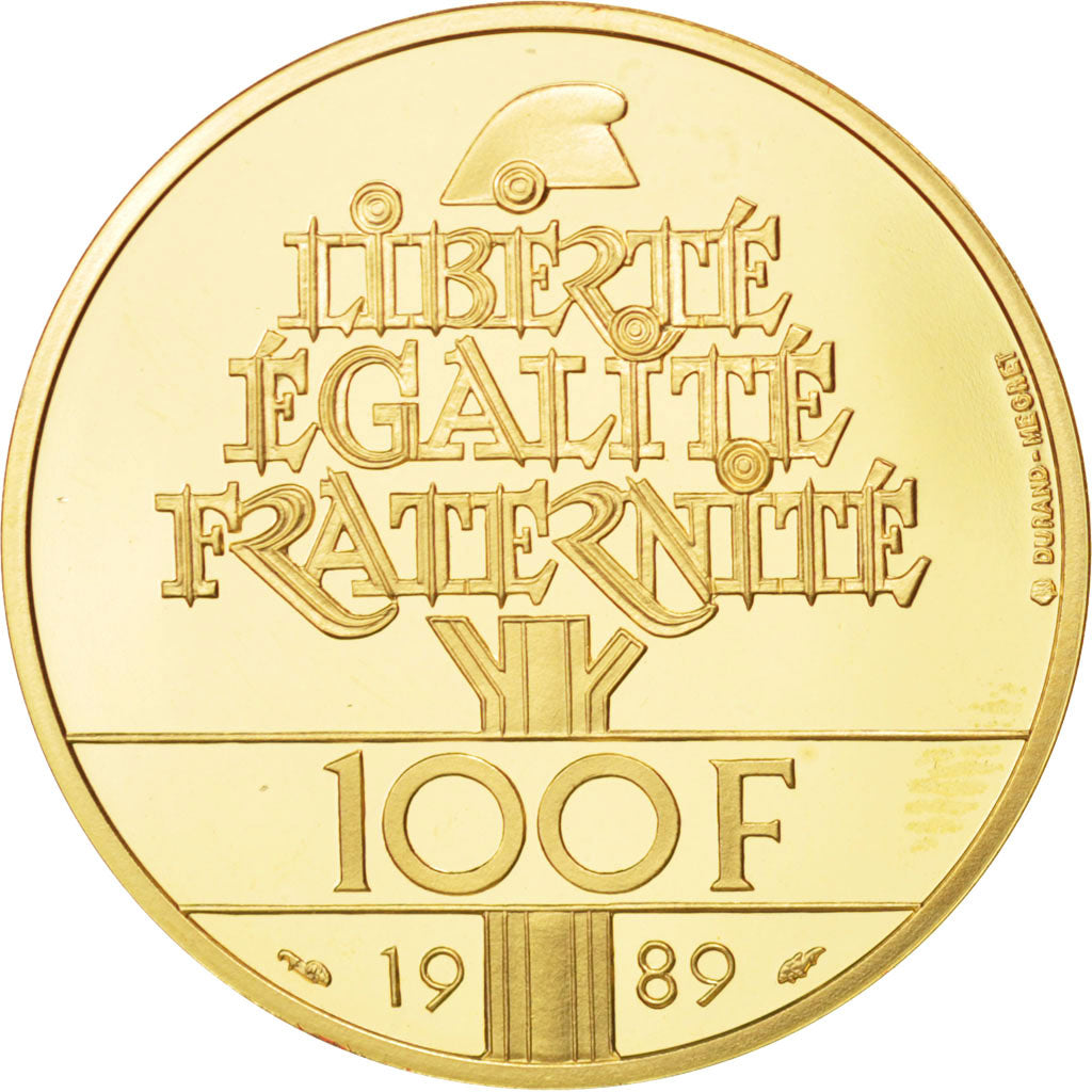 FRANCE, 100 Francs, 1989, KM #970b, MS(65-70), Gold, Gadoury #904, 17.00