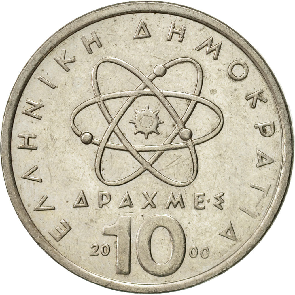 Monnaie, Grèce, 10 Drachmes, 2000, TTB, Copper-nickel, KM:132