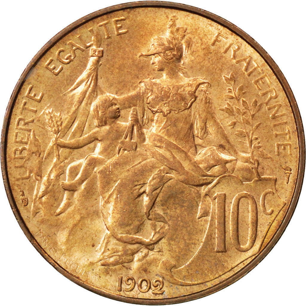 Coin, France, Dupuis, 10 Centimes, 1902, MS(60-62), Bronze, KM:843, Gadoury:277