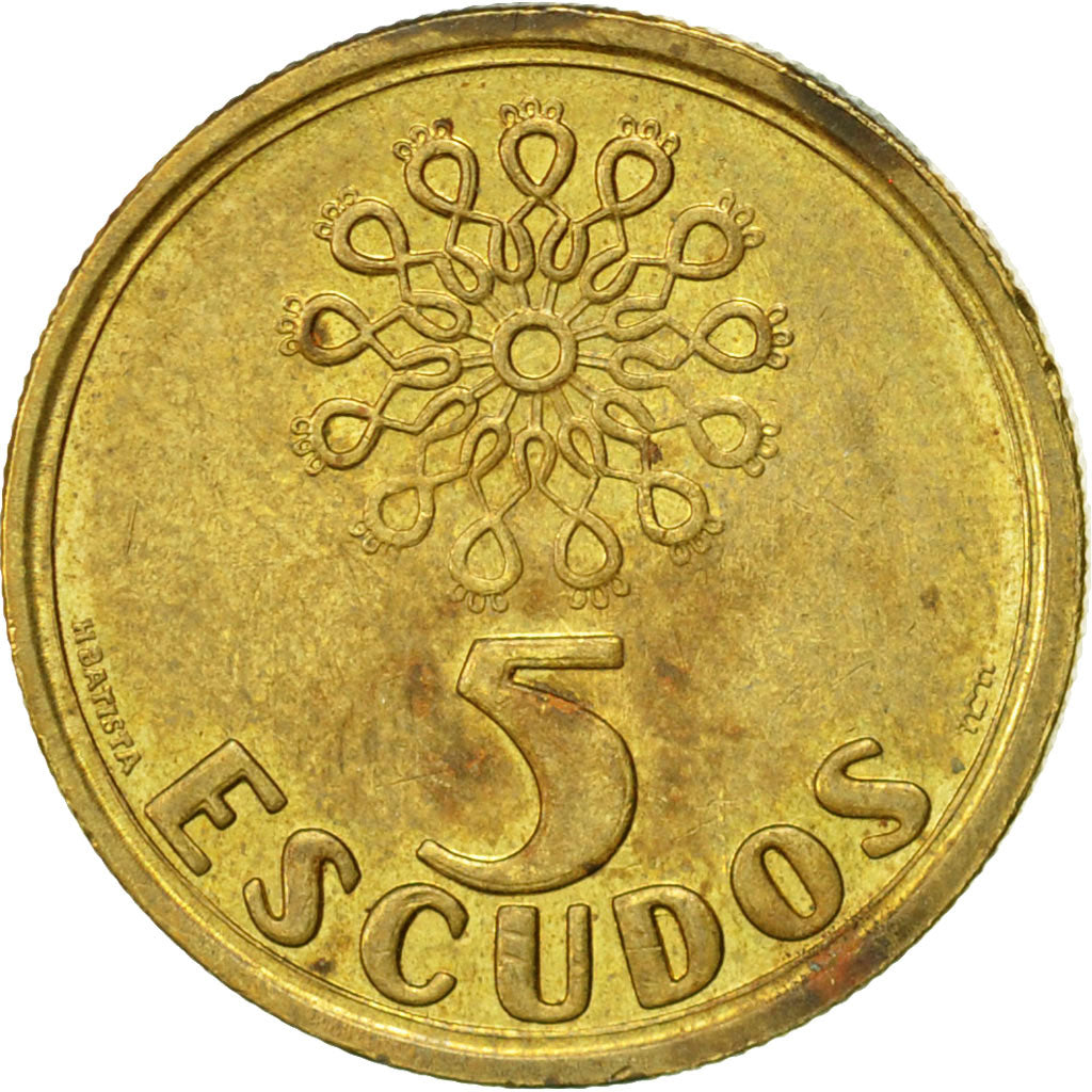 Coin, Portugal, 5 Escudos, 1998, AU(50-53), Nickel-brass, KM:632