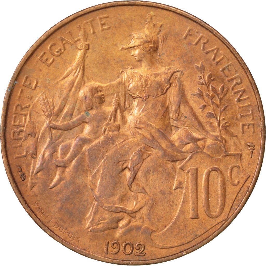 Coin, France, Dupuis, 10 Centimes, 1902, MS(60-62), Bronze, KM:843, Gadoury:277