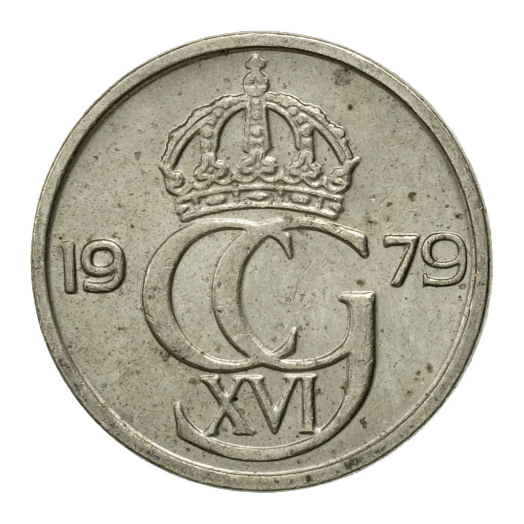 Moneta, Szwecja, Carl XVI Gustaf, 10 Öre, 1979, AU(50-53), Miedź-Nikiel