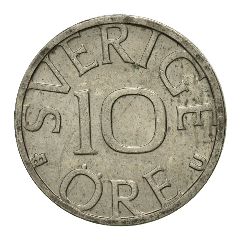 Moneta, Szwecja, Carl XVI Gustaf, 10 Öre, 1979, AU(50-53), Miedź-Nikiel