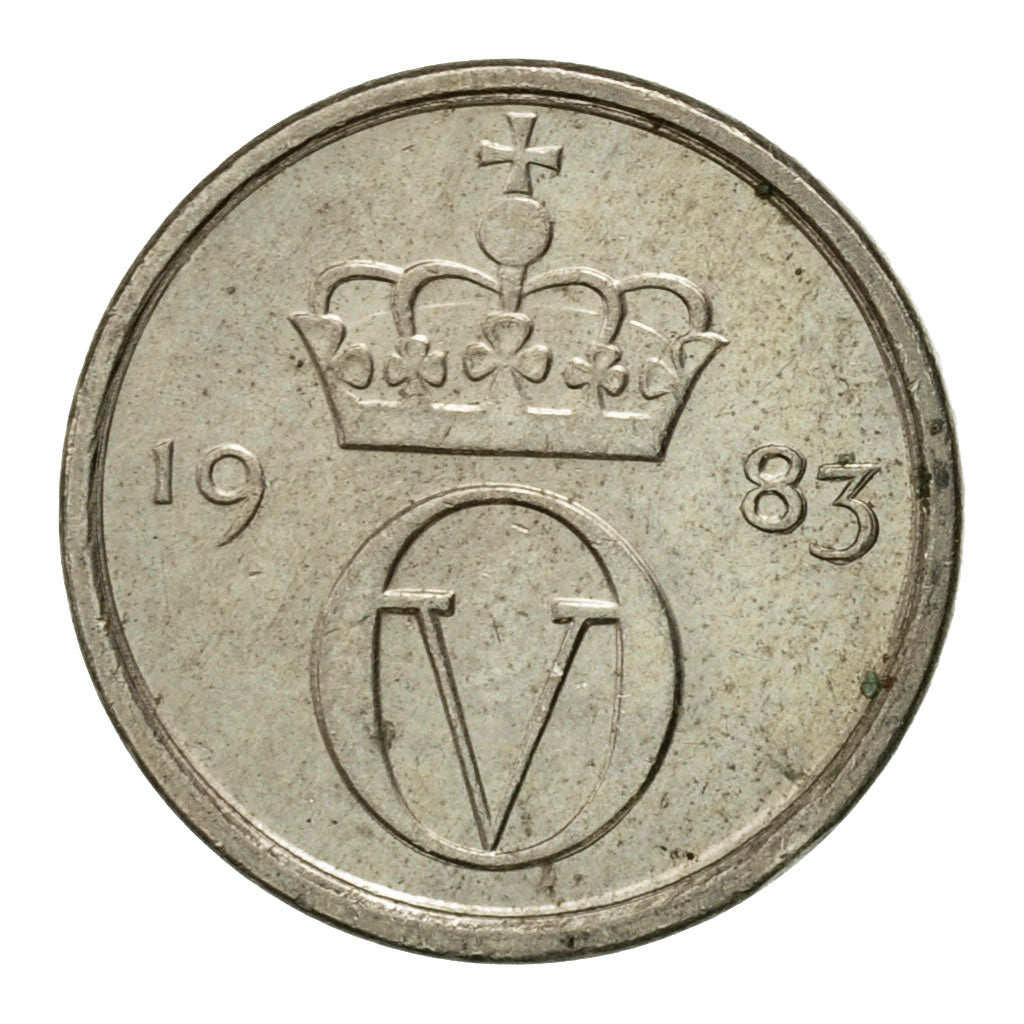 Coin, Norway, Olav V, 10 Öre, 1983, EF(40-45), Copper-nickel, KM:416