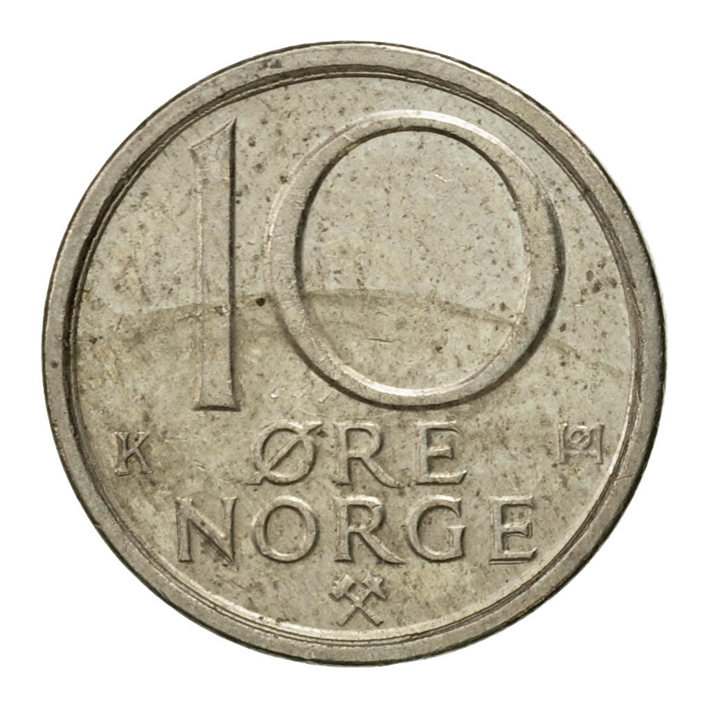 Coin, Norway, Olav V, 10 Öre, 1983, EF(40-45), Copper-nickel, KM:416