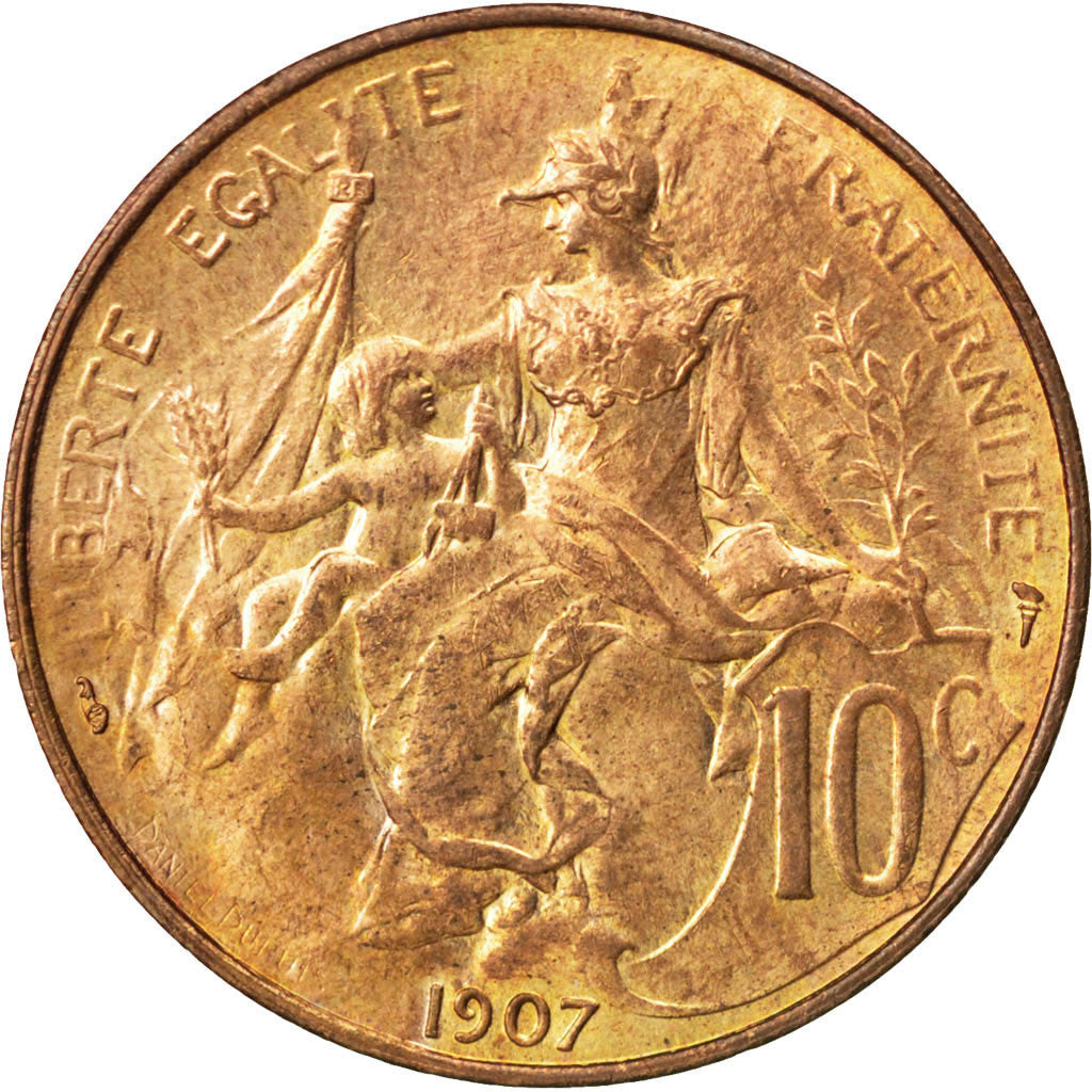 Coin, France, Dupuis, 10 Centimes, 1907, MS(63), Bronze, KM:843, Gadoury:277
